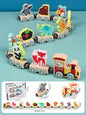 Magnetic Adventure Wooden Train Set for Early Learning