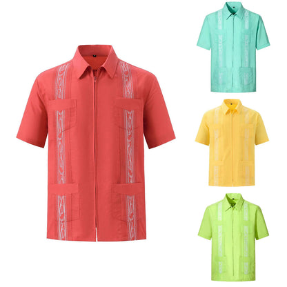 Men's Classic Cuban Camp Collar Shirt - "The Sheen Edition"