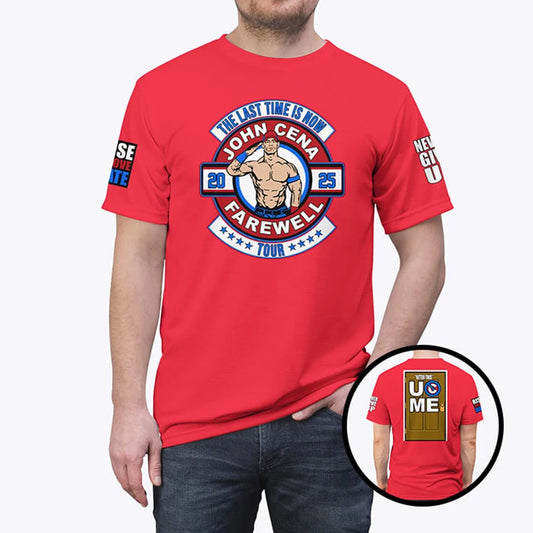 Men's John Cena 2025 Farewell Tour Red WWE T-Shirt