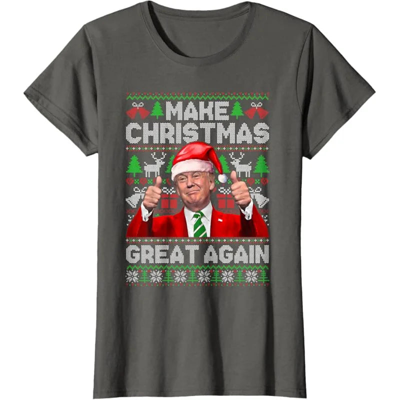 Trump's Festive Humor Ugly Christmas Tee