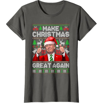 Trump's Festive Humor Ugly Christmas Tee