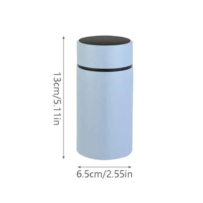 200ML Insulated Stainless Steel Thermos Bottle with Smart Temperature Indicator