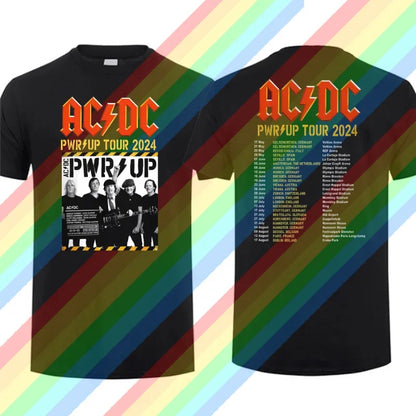 ACDC Back in Black 2024 Men's Rock Fashion Tee