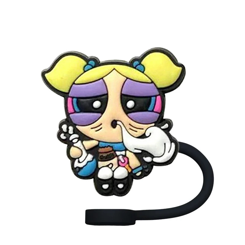 Powerpuff Girls Fun Straw Topper Cover for Hydration