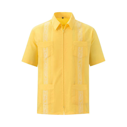 Men's Classic Cuban Camp Collar Shirt - "The Sheen Edition"