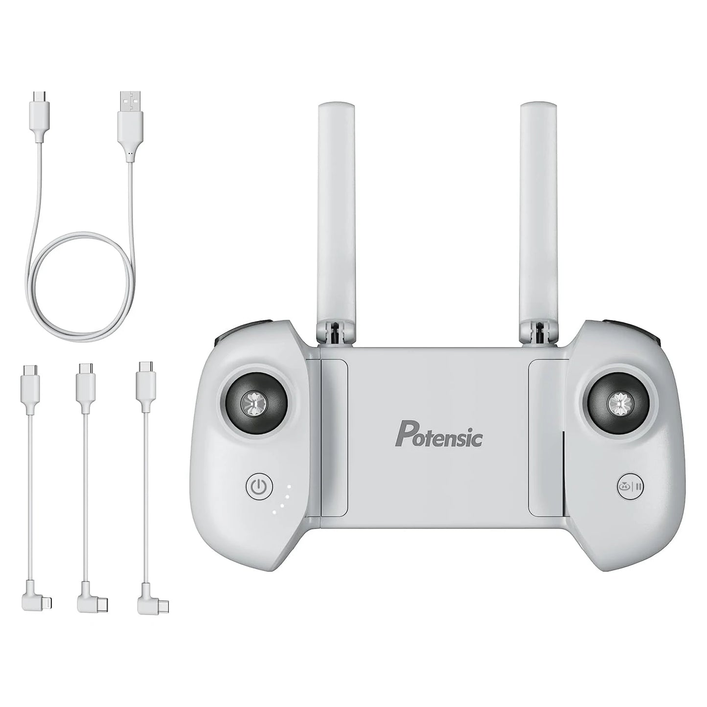 Potensic Remote Controller for Atom 3 Axis Gimbal Drone Only Lightweight with 1 USB Charging Cable and 3 OTG Cables