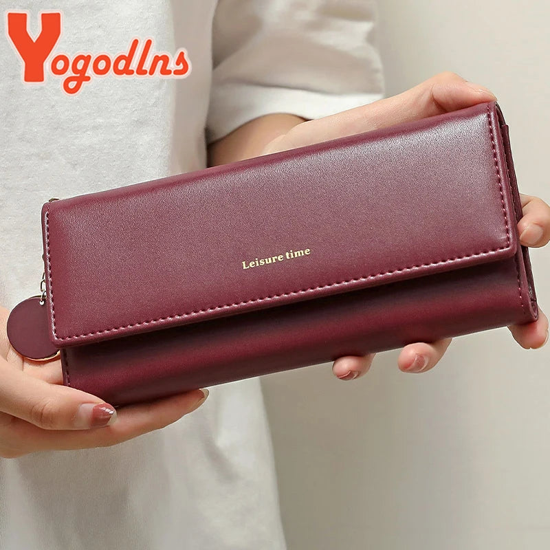 Yogodlns Elegant Long Wallet for Modern Women