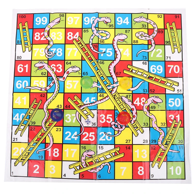 Educational Snake and Ladder Fun Board Game for Kids