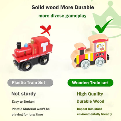 Magnetic Adventure Wooden Train Set for Early Learning